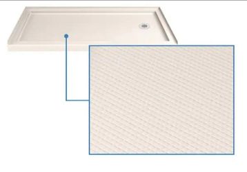 Dreamline 60" X 30" Single Threshold Shower Pan With Right Hand Drain In Biscuit