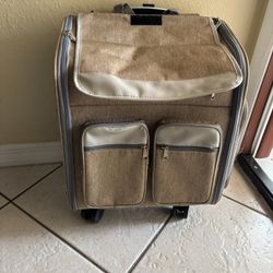 Pet Rolling Carrier Backpack with Wheels, Pet Trolley Case Rolling Carrier for Large Cats and Dogs 30 lbs on Wheels