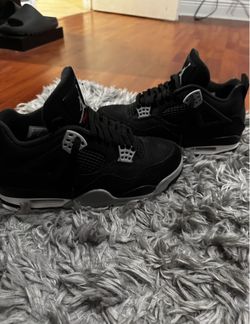 Black Canvas Jordan 4