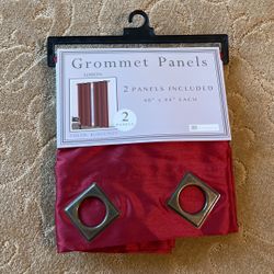 Grommet Panels 2  Panels Included  40 X 84 Each  Burgundy 