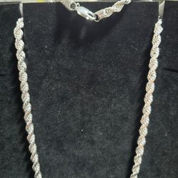 925 Sterling Silver Rope Chain 