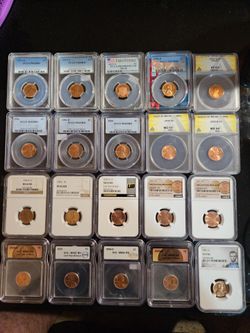 Graded Lincoln Cent Collection – 20 Slabs PCGS NGC ICG