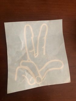 White Wave Vinyl Hand Decal Sticker for Jeep