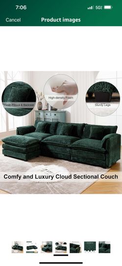Oversize Green Couch 