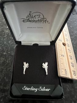 *** NEW ***Disneyland Resort Sterling Silver Tinker Bell Stud Earrings w/ Original Box
