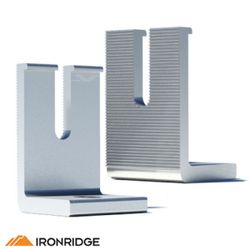 Iron Ridge FM-LFT-003 Rev A kit, 4 Pcs, Slotted L-Foot.