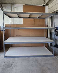 Warehouse Shelving 96 in W x 48 in D 4 Tier Storage Rack Stronger Than Homedepot Lowes And Costco Delivery Available