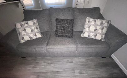 Sofa and loveseat with dining table