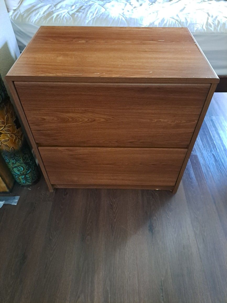 Wood File Cabinet 