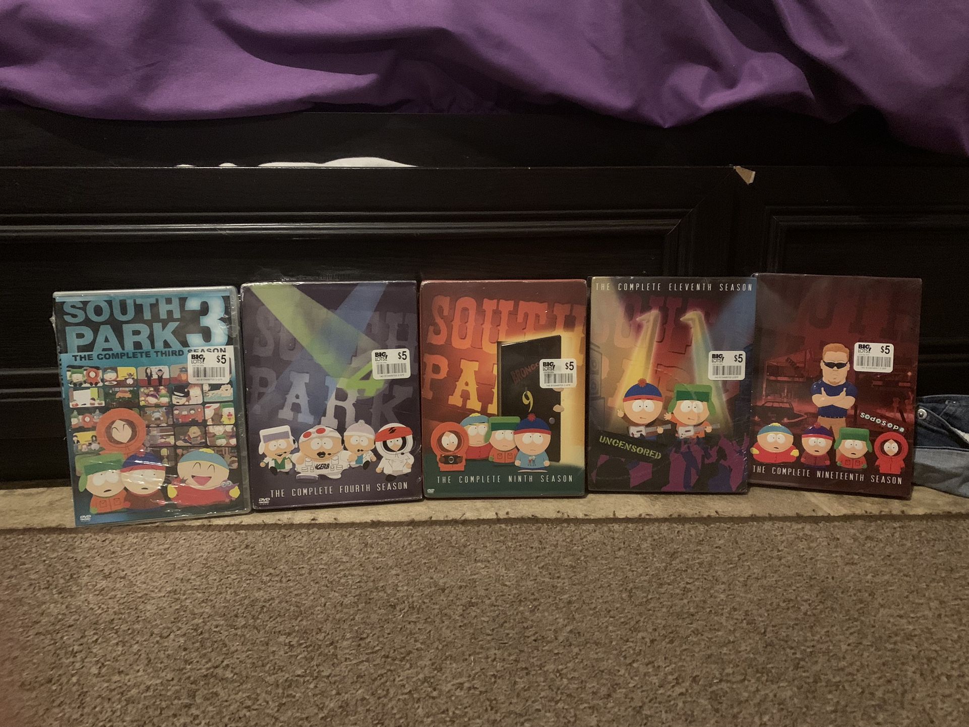 South Park DVDS (SEASON 19 IS SOLD)