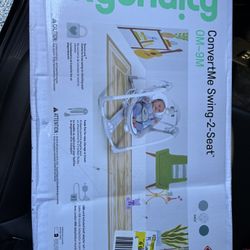 Ingenuity ConvertMe 2-in-1 Compact Portable Baby Swing 2 Infant Seat