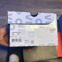 converse black and red 5.5 men 