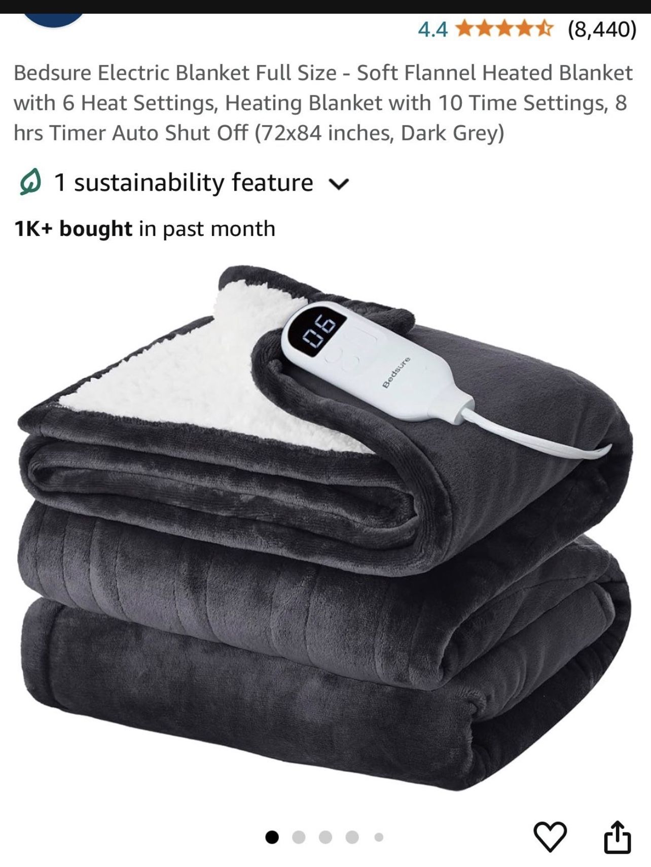 Electric Heated Blanket Full Size