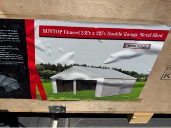 23x22 Double Metal Garage