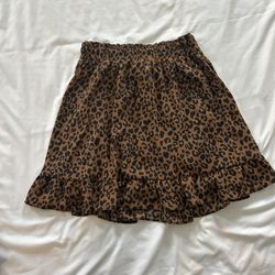 Leopard Print Short Skirt 