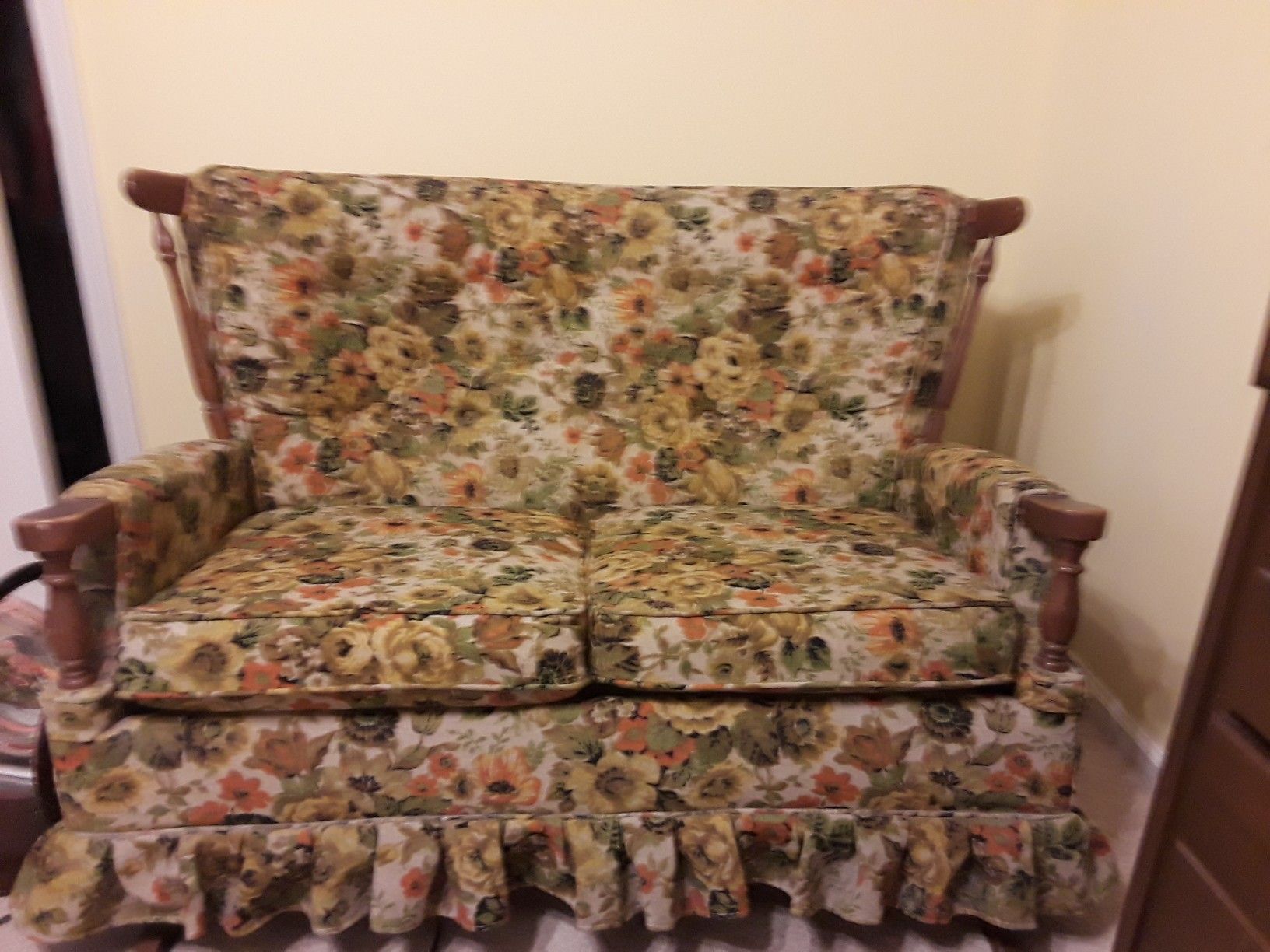 Antique Rocking Loveseat