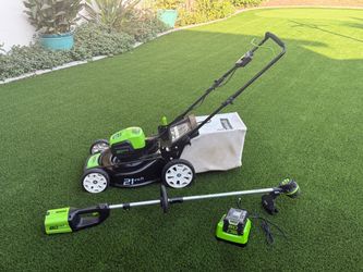 Greenworks 80V 21-Inch Lawn Mower & String Trimmer Set