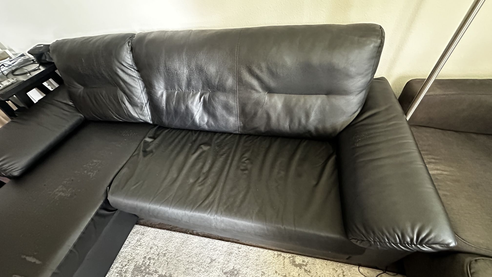 Black Leather Couch