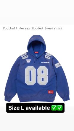 Supreme SS26’ week 18 Football Jersey Hooded Sweatshirt Royal Size L