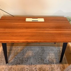 Wooden Desk With Metal Legs