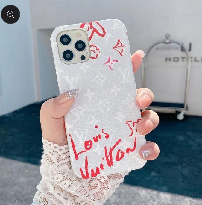 White Monogram Phone Case with Red Graffiti iPhone 17 Pro