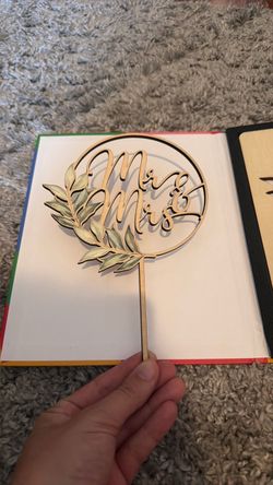 Eucalyptus wood Cake topper & gift sign, and place cards