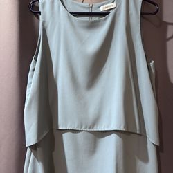 Calvin Klein layered professional top in light blue Mediu