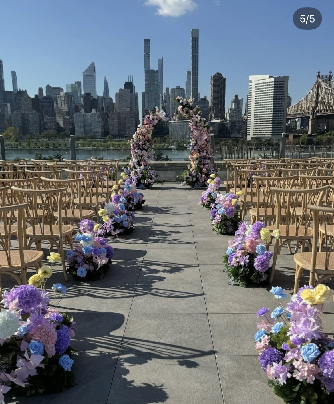 Fake Flower Arc And Floor Flowers