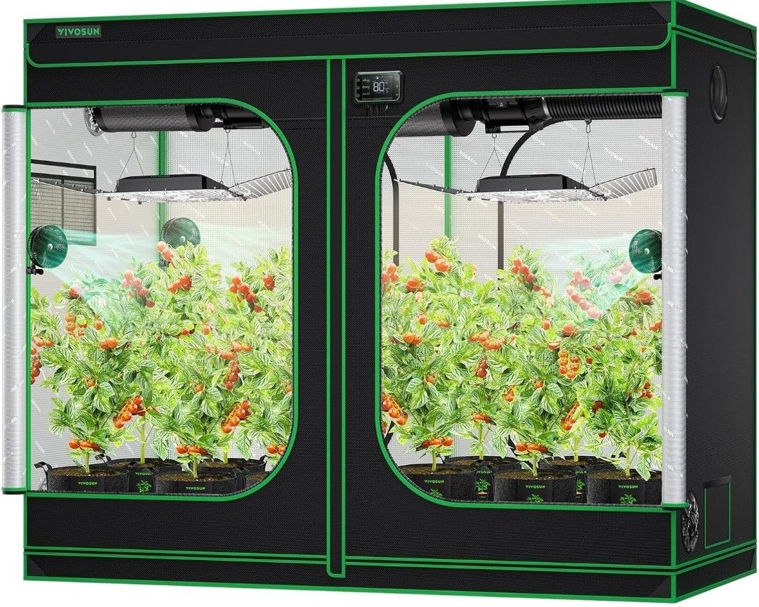 Hydroponic Grow Tent w/two 600w HPS lights and ventilation system w/carbon filter.
