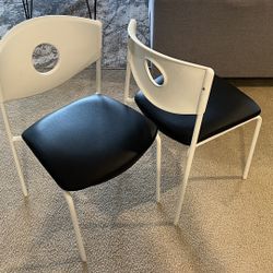 IKEA Stoljan Black and White Chairs