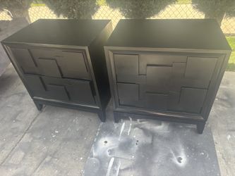 Two black nightstands very nice style