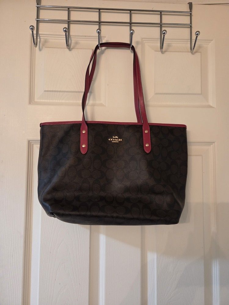 Large Coach Tote Bag With Wallet 