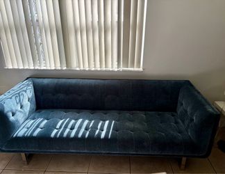 Dark Blue Upholstered couch set