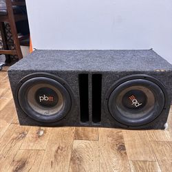 Dual 10” PowerBass Subwoofers w/ Ported Box – Deep Bass 🔊