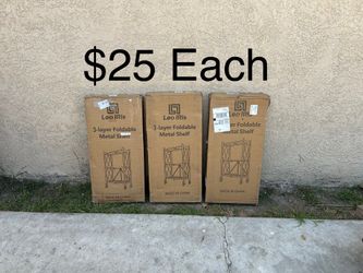 3-Tier Foldable Storage Shelves with Wheels **$25 Each**