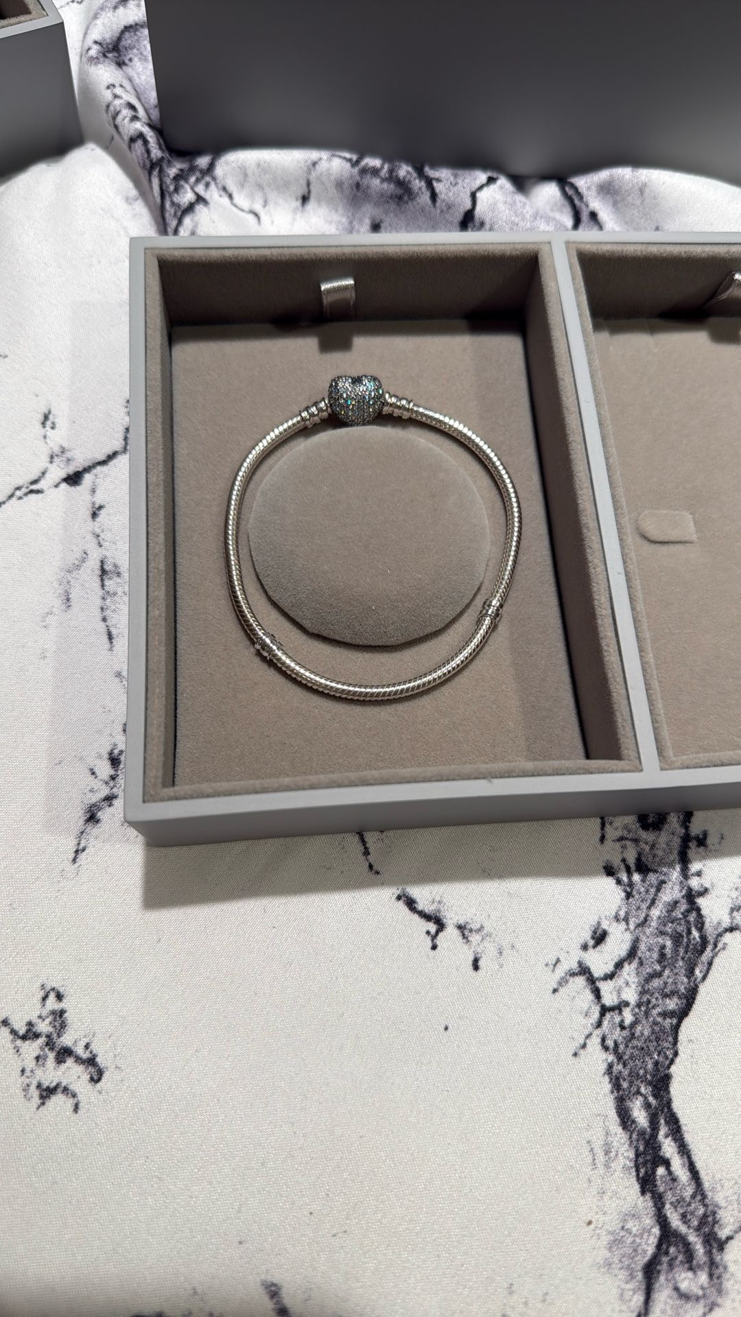 Sterling Silver Pandora Charm Bracelet Size 18
