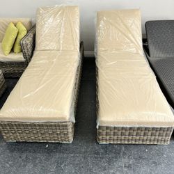 Patio Furniture 2pcs Lounges