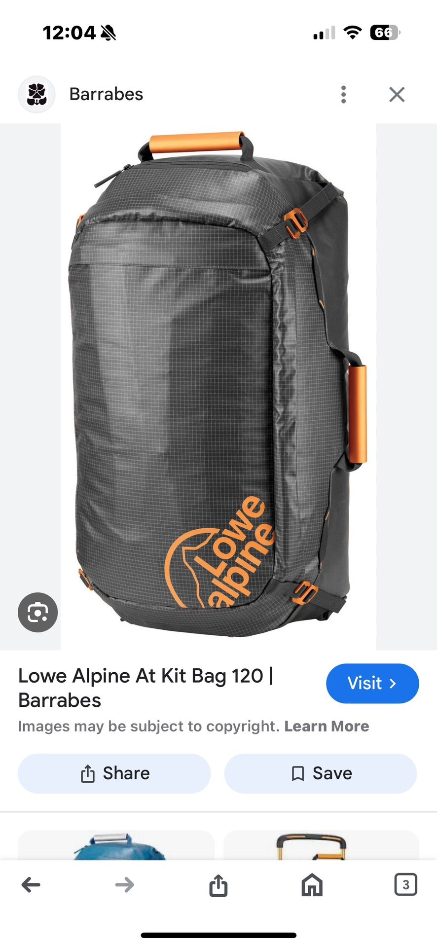 Lowe Alpine brand travel suitcase