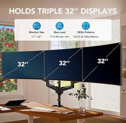 Soporte Triple HUANUO para Monitores 13"-32" Ajustable y Ergonómico