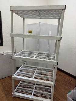 36” x 72”  5 tiered ventilated plastic storage shelving