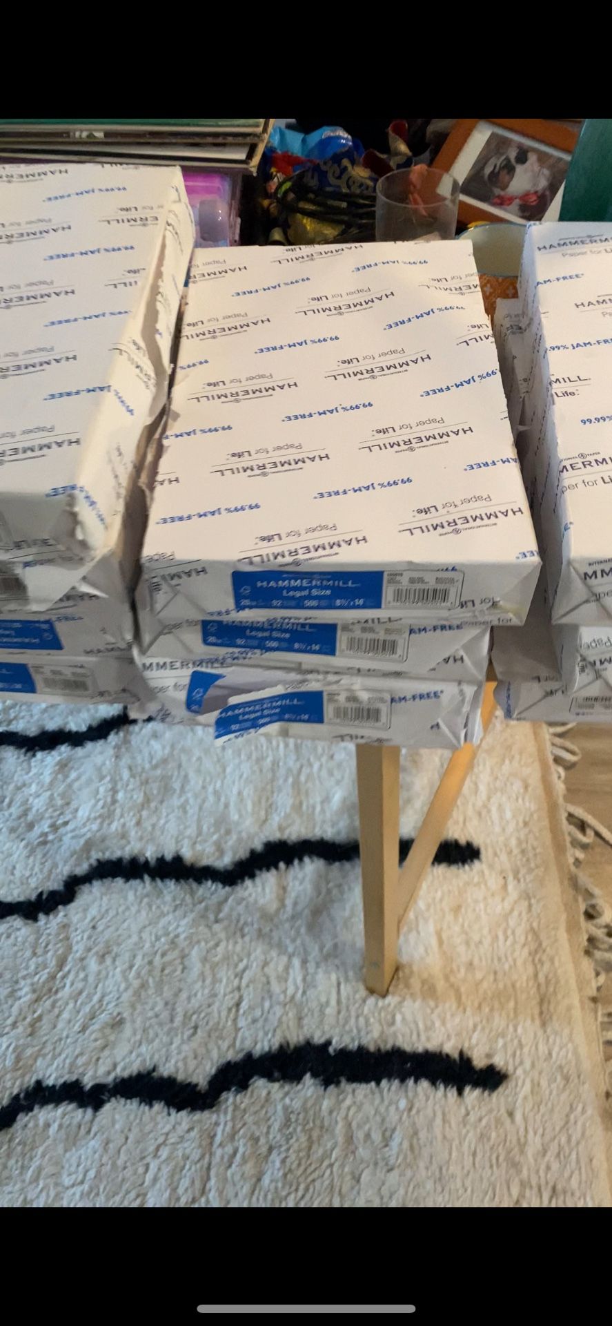 10 reams of HAMMERMILL legal sized printer paper 20LB 92 Brightness 500 sheets 81/2”x14”