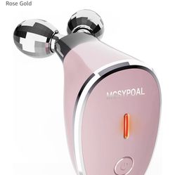 MCSYPOAL Microcurrent-Facial-Device, Microcurrent Facial Massager, Face Roller Face Massager for Skin Care at Home, Rose Gold