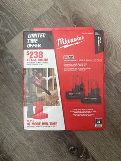 Milwaukee M12 6.0 2pk Battery 