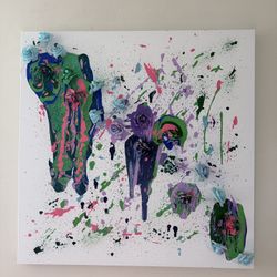 Original Drip Artwork With LED lights 