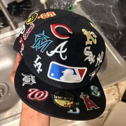 New Era MLB Allover Team Logo 59FIFTY Fitted Hat