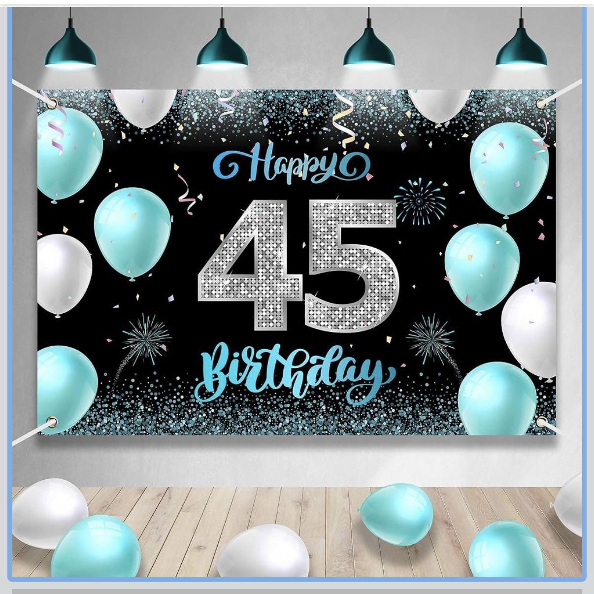 45TH Birthday Banner