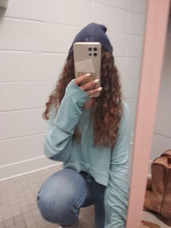 Mint Green Long Sleeve Cropped Sweatshirt