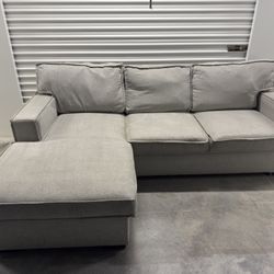 🚨Free Delivery Gray Sofa Clean And Odor Free