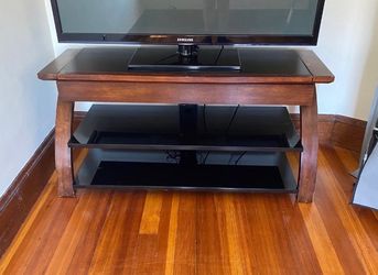 Wood tv stand
