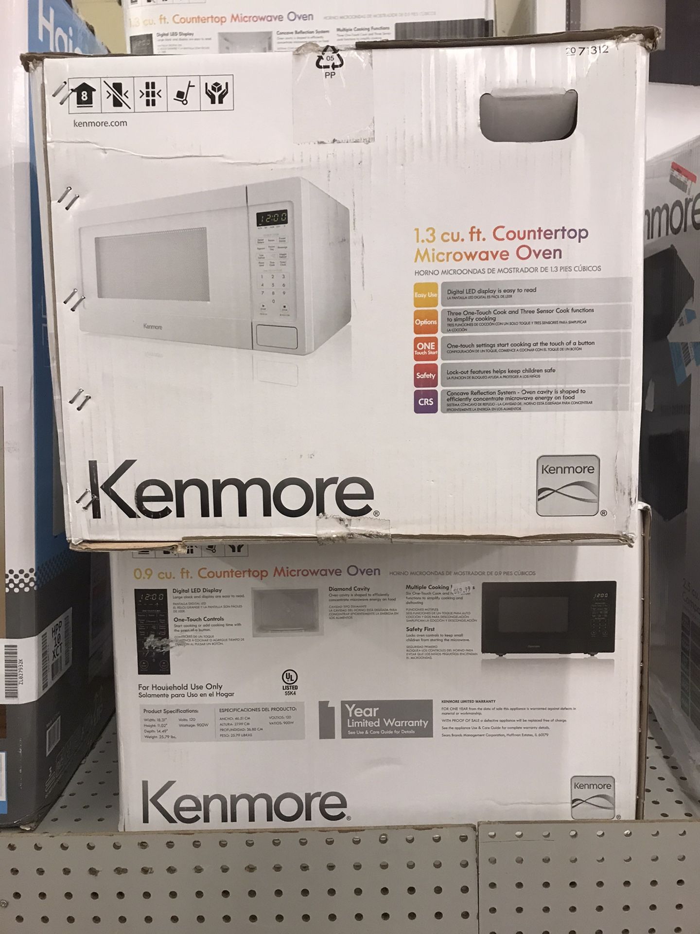 Two Kenmore microwaves to choose from only $69.99 regular price one $129.99